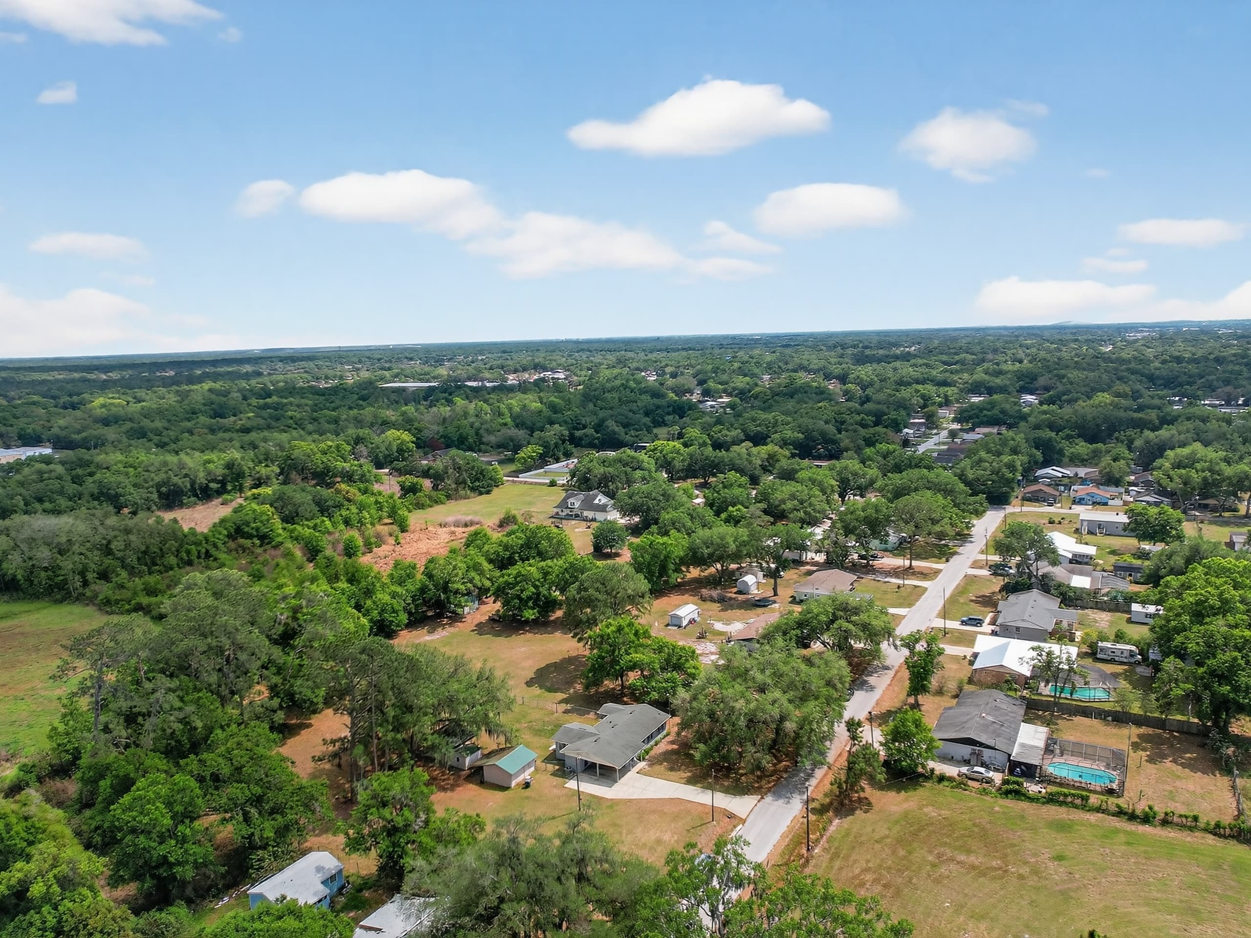 Aerial drone view Orlando property