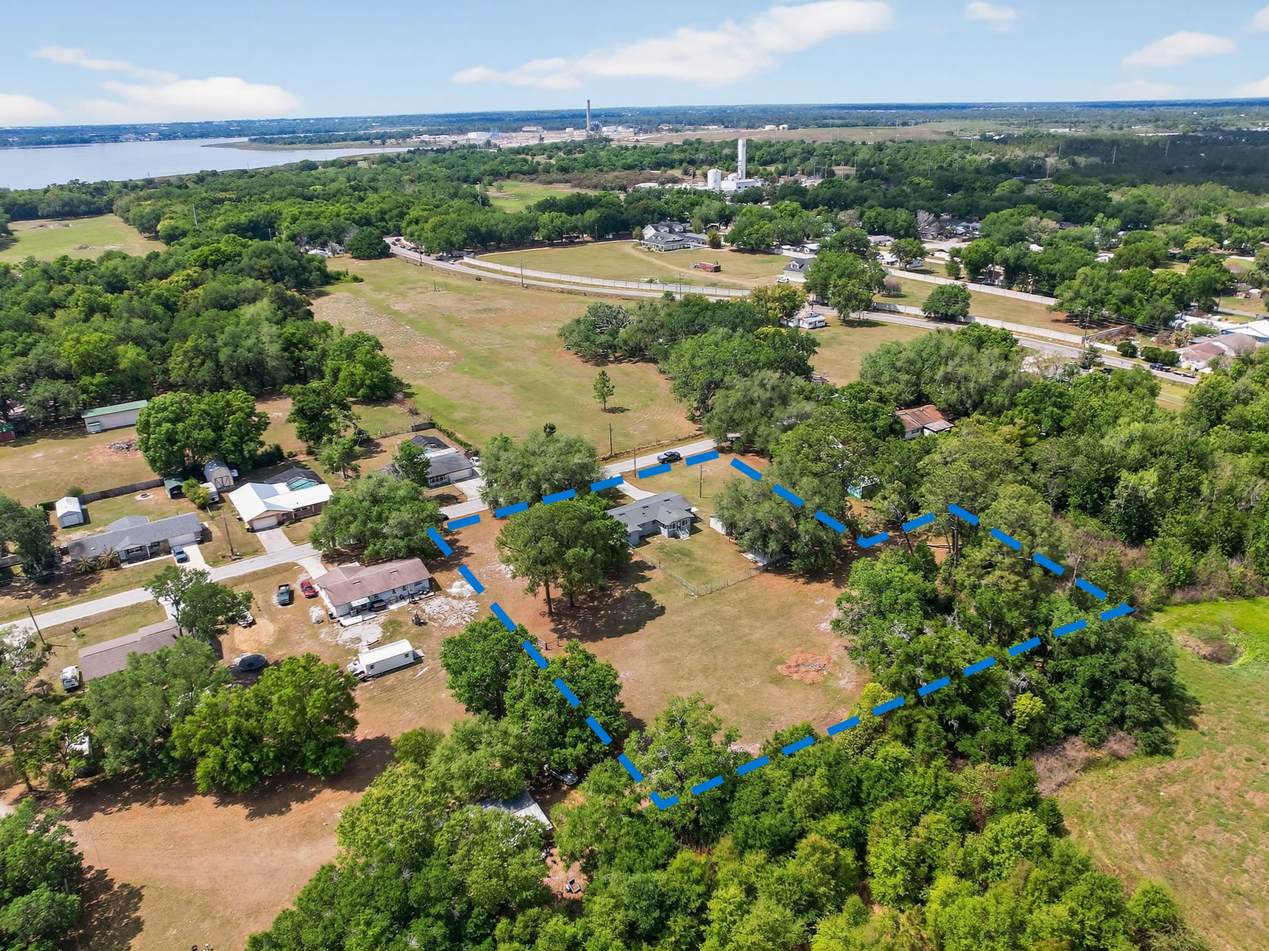 Drone photo with property lines Orlando