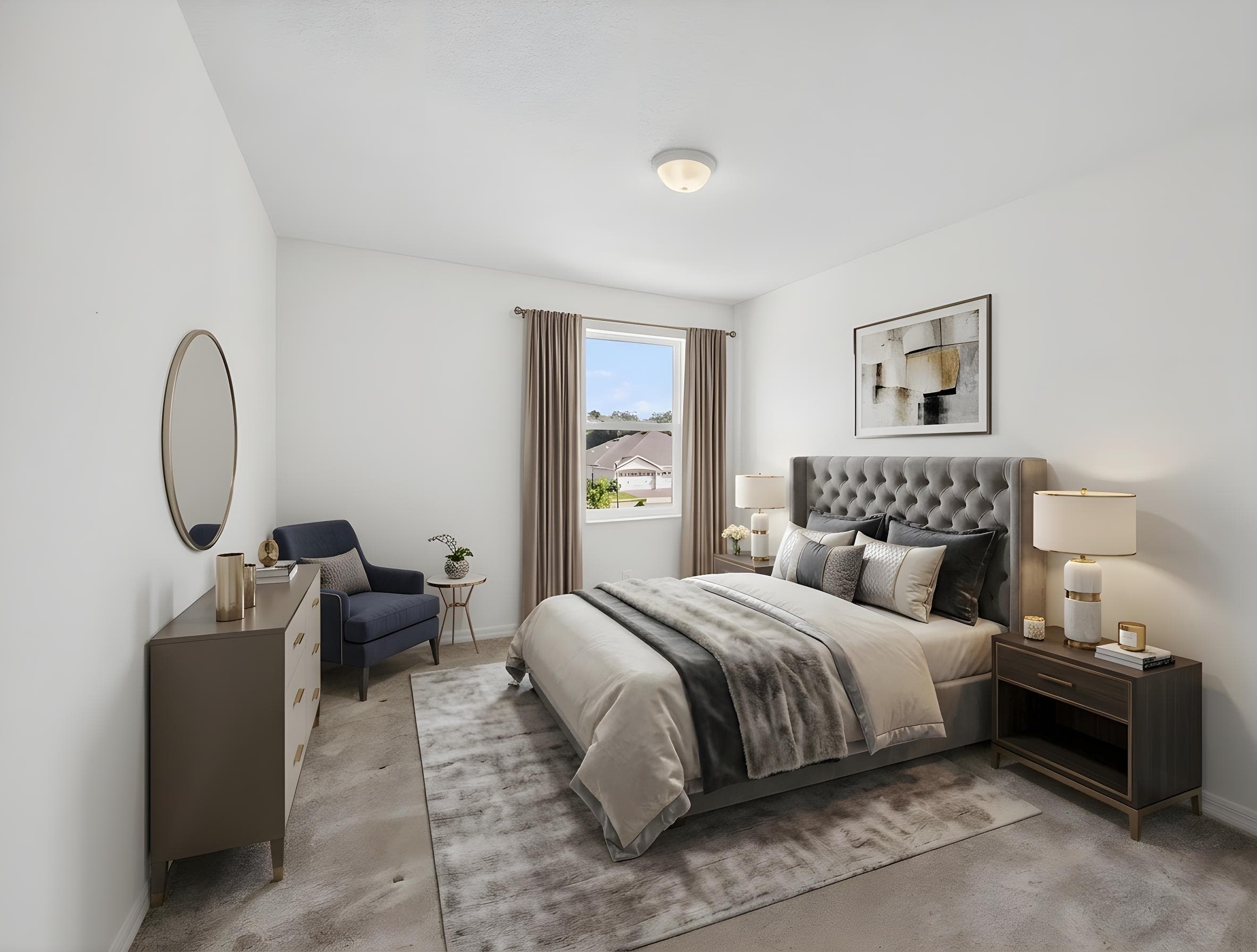 Staged bedroom two Orlando