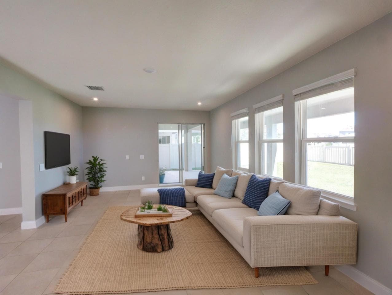 AI staged living room Orlando